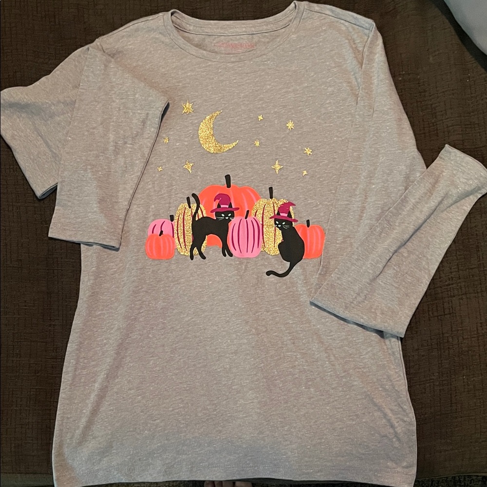 Crewcuts Gray Tee with Halloween Logo